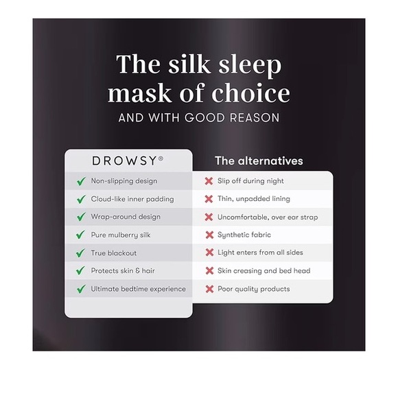 Drowsy Silk Sleep Mask - Moonlight Shadow - Picture 4 of 8